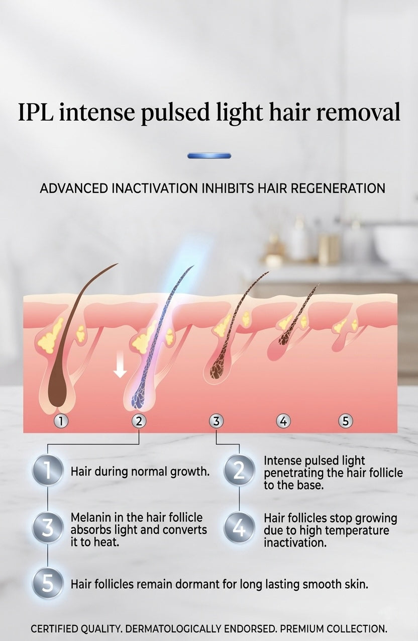 IPL Hair Removal Device with Cryolipolysis Cooling Skin Rejuvenation