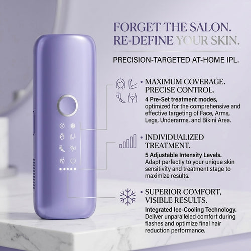 IPL Hair Removal Device with Cryolipolysis Cooling Skin Rejuvenation
