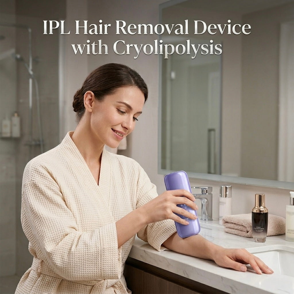 IPL Hair Removal Device with Cryolipolysis Cooling Skin Rejuvenation